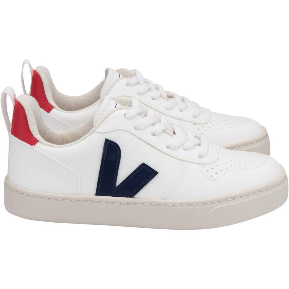 ‼️SOLD‼️Veja Big Kids  Small V-10 Laces White Cobalt Pekin Size 5